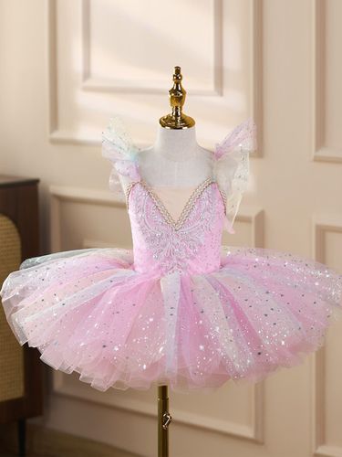 Robe tutu de ballet pour filles jupe en tulle scintillante de princesse cygne costume de danse doux et moelleux pour représentation sur scène - milanoo.com - Modalova