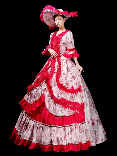 Robe de cour royale européenne robe de bal victorienne vintage élégante costume de photographie de princesse et robe de spectacle sur scène - milanoo.com - Modalova