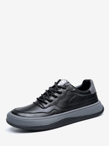 Baskets décontractéess en cuir respirant perforé à plateforme chaussures décontractées épaisses - milanoo.com - Modalova