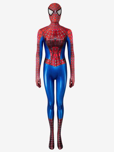 Combinaison Spiderman véritable super-héroïne en lycra spandex style zentai - milanoo.com - Modalova