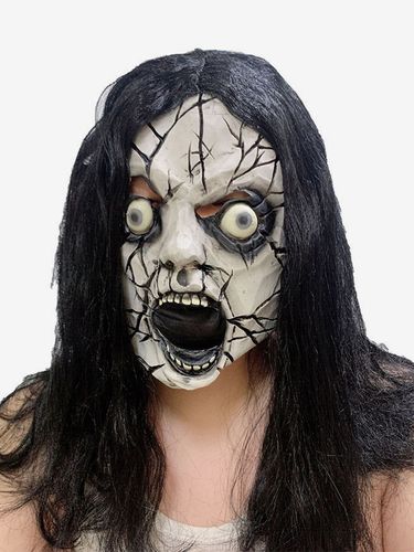 Masque d'Halloween craquelé et effrayant demi-visage masque de fête effrayant pour zombie - milanoo.com - Modalova