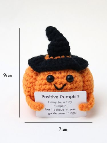 Peluche citrouille d'Halloween au crochet faite à la main décoration amigurumi mignonne - milanoo.com - Modalova