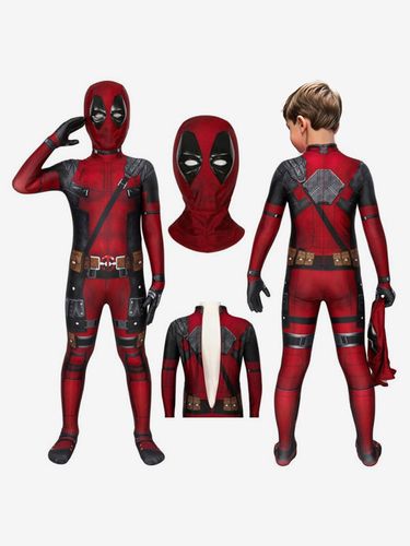 Combinaison Marvel Deadpool 3 pour enfants style Zentai avec masque idéale pour le cosplay et le carnaval - milanoo.com - Modalova