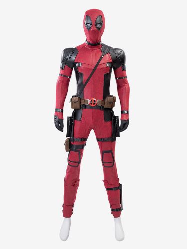 Ensemble de capuche et ceinture en polyester pour cosplay Deadpool Anime en similicuir Marvel Comics - milanoo.com - Modalova