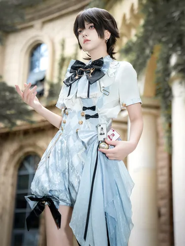 Ensemble Lolita Ouji combinaison et chemise Lolita à carreaux et blancs - milanoo.com - Modalova