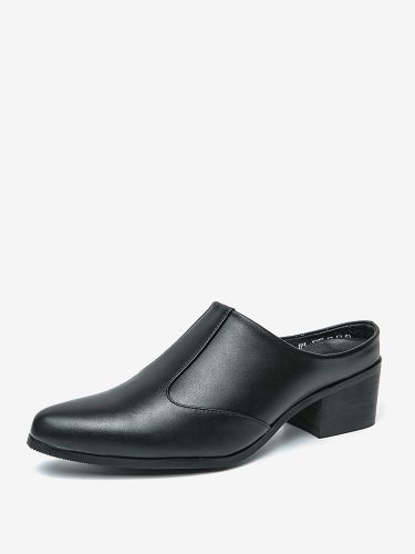 Mocassins à enfilers chaussures à talons épais en PU - milanoo.com - Modalova
