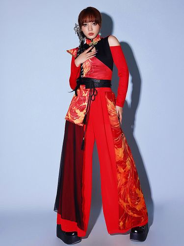 Costumes de danse pour femmes ensemble de vêtements de danse de style chinois à col haut de jazz - milanoo.com - Modalova