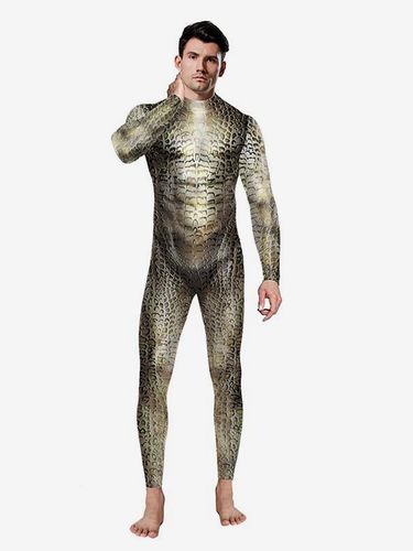Combinaisons zentai monstre Halloween Combinaison Zentai pour hommes impression 3D motif peau de serpent animal combinaison sexy costumes de cosplay b - milanoo.com - Modalova