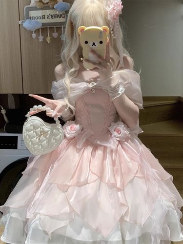 Robe Sweet Lolita en polyester sans manches robe Sweet Lolita Hime Tea Party - milanoo.com - Modalova