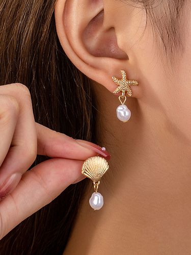Boucles d\'oreilles style océan en forme d\'étoile de mer et de coquillages 2026 - milanoo.com - Modalova