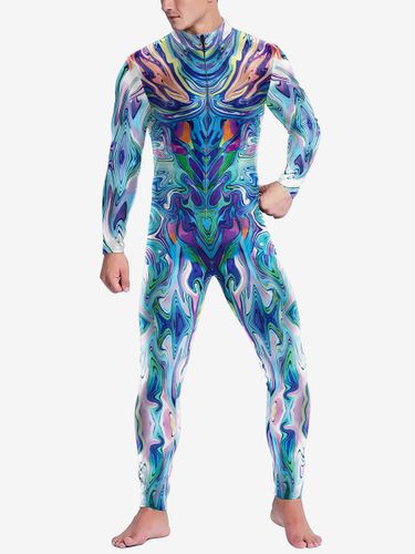 Combinaisons zentai motifs Halloween Combinaison mécanique futuriste pour homme combinaison de combat cool imprimé 3D style Steampunk pour les fête - milanoo.com - Modalova