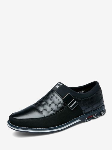 Mocassins à enfilers chaussures Oxford à pointes chaussures habillées en cuir et daim - milanoo.com - Modalova
