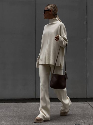 Ensemble de vêtements d'intérieur en tricot de couleur unies 2026 - milanoo.com - Modalova