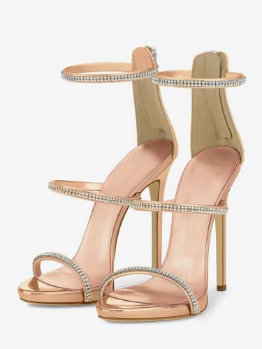 Sandales à talons hautss ornées de strass et de brides à talons aiguilles chaussures de soirée - milanoo.com - Modalova