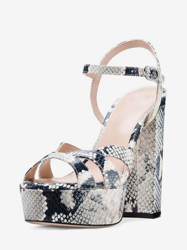 Sandales à talons hautss plateforme talon épais bride cheville - milanoo.com - Modalova