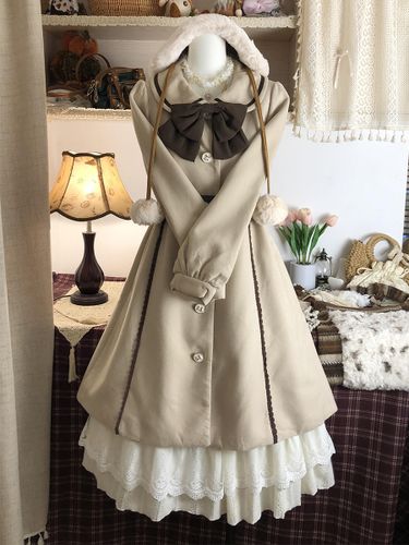 Manteau Lolita doux nœuds manches longues manteau Lolita - milanoo.com - Modalova
