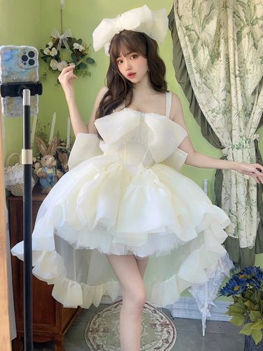 Robe Hime Lolita en polyester sans manches robe de soirée Sweet Lolita Tea Party - milanoo.com - Modalova