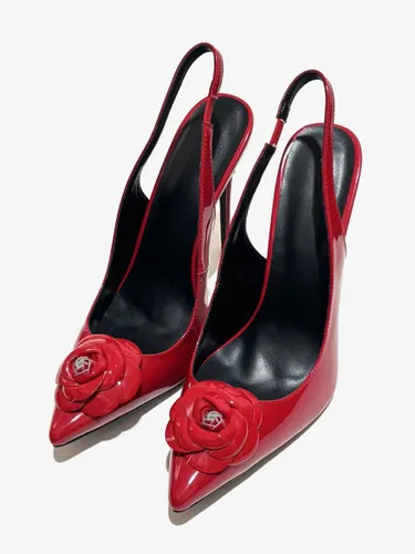 Escarpins à talons hauts et bout pointus motif floral bride arrière - milanoo.com - Modalova