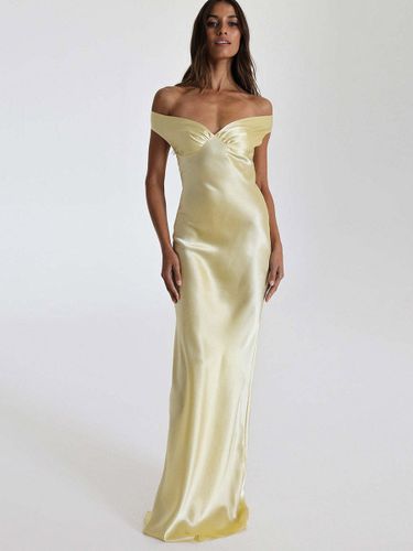 Robe de soirée longue à col en V épaules dénudées et dos nu élégante et semi-formelle idéale pour l'été - milanoo.com - Modalova