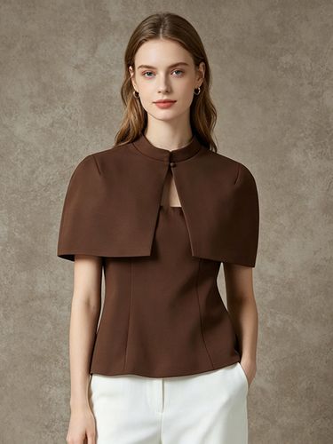 Blouse marron café à boutons sans bretelles élégante sans manches - milanoo.com - Modalova