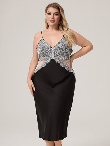 Robe d'intérieur sans manches dos nu à bretelles et col montant - milanoo.com - Modalova