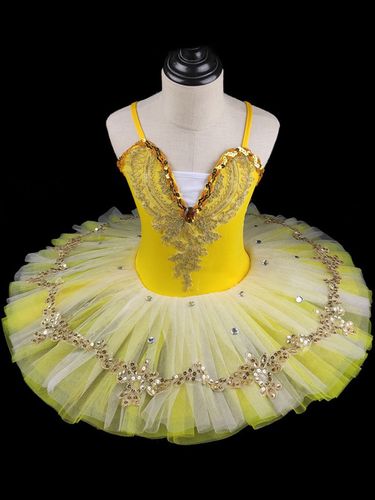 Robe de ballet violette pour fille ornée de dentelle et de sequins idéale pour les spectacles - milanoo.com - Modalova