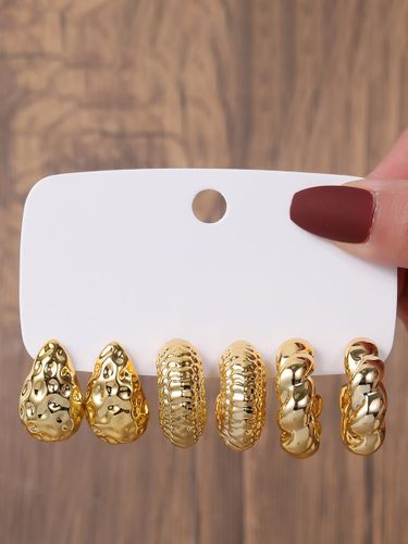 Boucles d'oreilles dorées pour adulte style classique géométrique décontracté. Bijou du quotidien - milanoo.com - Modalova