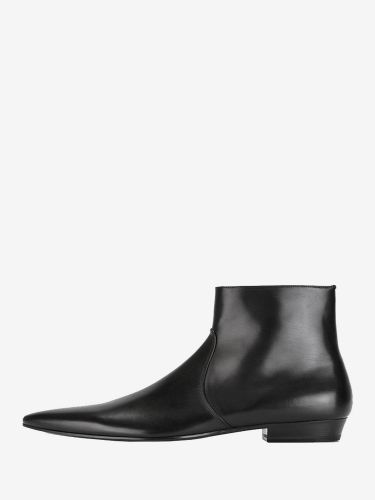 Bottines à bout pointu en cuir véritable - milanoo.com - Modalova