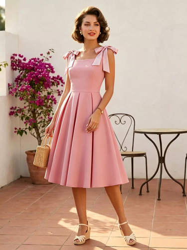 Robe de cocktail swing vintage années 1950 sans manches style rétro - milanoo.com - Modalova