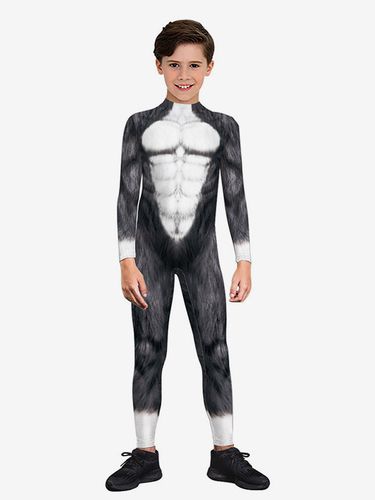 Costume de cosplay de tigre d'Halloween imprimé en 3D pour parent et enfant combinaison intégrale à manches longues style zentai - milanoo.com - Modalova