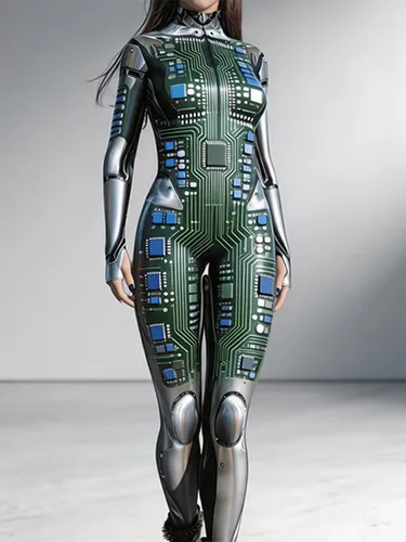 Combinaison Zentai néon costume de cosplay d'Halloween impression numérique 3D combinaison phosphorescente UV combinaison moulante Zentai pour les f - milanoo.com - Modalova