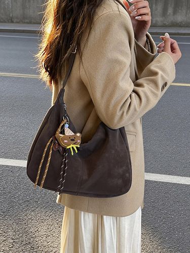 Sac cabas bandoulière grande capacité en similicuir délavé vintage style hobo idéal pour un usage quotidien - milanoo.com - Modalova