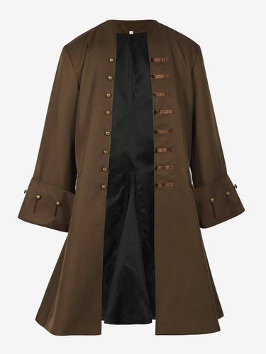 Manteau Veste À Manches Longues Boutons Rétro Marron Vintage Pour Homme - milanoo.com - Modalova
