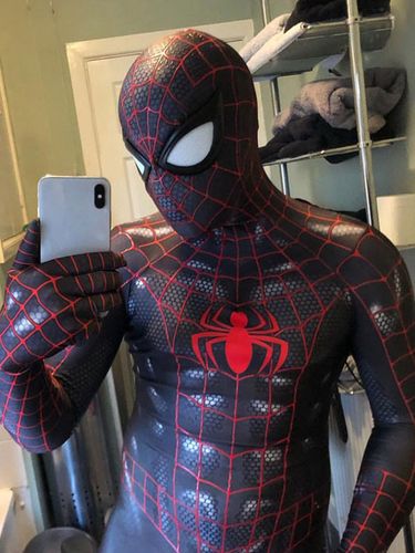 Spider Man avec costume de cosplay ligne rouge - milanoo.com - Modalova