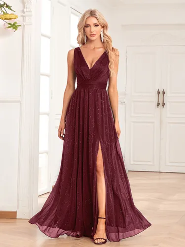 Robe longue sexy dos nu pour demoiselle d'honneur robe maxi col V - milanoo.com - Modalova