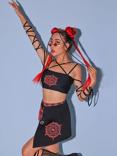 Robe de danse jazz pour femme short jupe haut vêtements de danse costumes - milanoo.com - Modalova