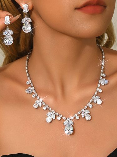 Parure de bijoux de mariée en métal et perles d'imitation attrayantes - milanoo.com - Modalova