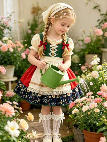 Ensemble de costume dirndl bavarois pour filles idéal pour l'Oktoberfest - milanoo.com - Modalova