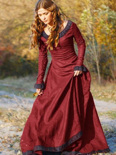 Robe médiévale vintage pour femme robe à manches longues robe de princesse gothique robe grande taille robe de cosplay - milanoo.com - Modalova