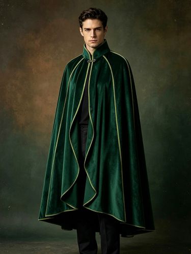 Cape unisexe en velours à col montant style médiéval double cape rétro vintage style Renaissance - milanoo.com - Modalova