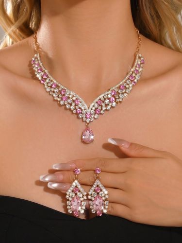 Ensemble de bijoux pour mariée charmant métal - milanoo.com - Modalova