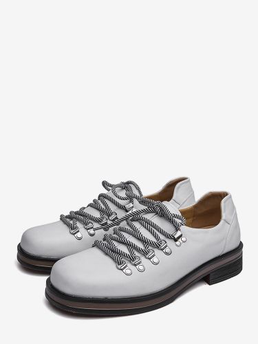 Chaussures blanches décontractées à bout rond et lacets - milanoo.com - Modalova
