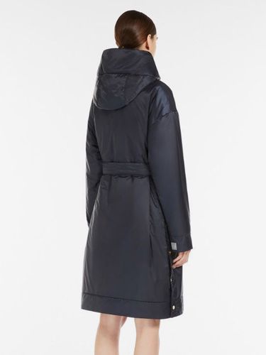 Parka noire à capuche ceinturée mi-longue manteau d'hiver en laine camel rembourrée - milanoo.com - Modalova