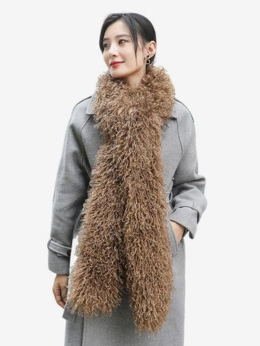 Écharpe longue en fausse fourrure marron douce et chaude pour l'hiver - milanoo.com - Modalova