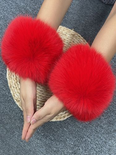 Bracelets de mariages en fausse fourrure de renard épaisse et chaude - milanoo.com - Modalova