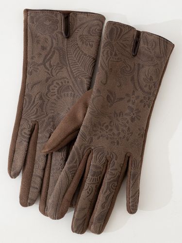 Gantss en faux daim imprimé cachemire chauds et longs accessoires d'hiver - milanoo.com - Modalova