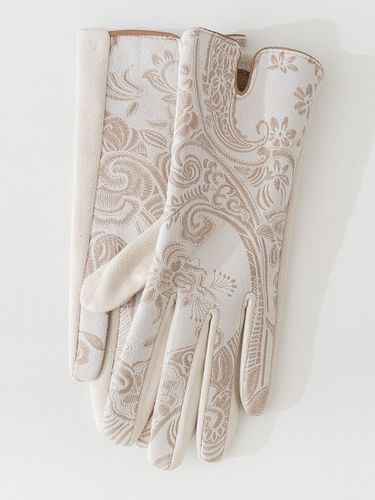 Gantss en faux daim imprimé cachemire chauds et longs accessoires d'hiver - milanoo.com - Modalova