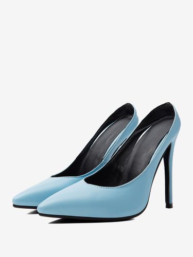 Escarpins bleus à talons aiguilles et bout pointus - milanoo.com - Modalova