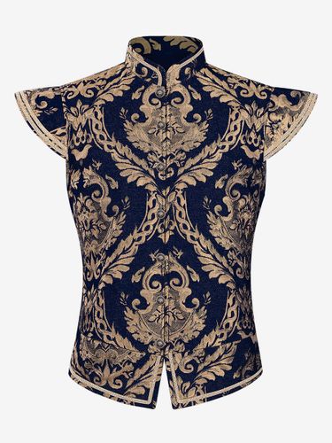 Gilet Tudor Cosplay Costume Victorien Gilet Homme Gothique Steampunk - milanoo.com - Modalova