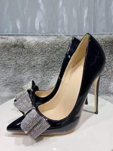 Escarpins à bout pointu et nœud en strass chaussures de soirée à enfiler - milanoo.com - Modalova